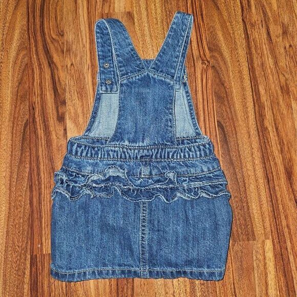 6 for $25🎃 Old Navy Blue Denim Dress Overalls With Adjustable Snaps Baby 18-24M - Picture 5 of 5